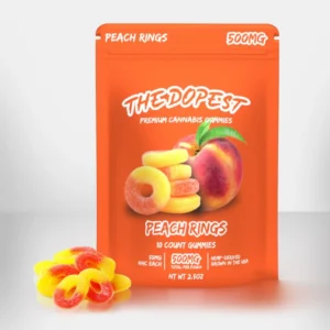 The Dopest Peach Rings HHC Gummies – 500MG