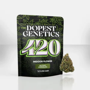 the dopest Indoor 420 Exclusive strain Military Chocolate Indica Flower