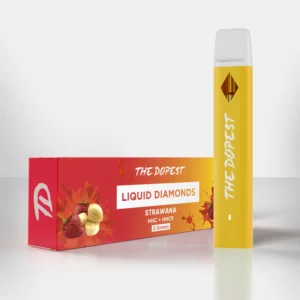 The Dopest STRAWNANA 2G HHCP Liquid Diamonds Indica Disposable