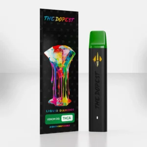 The Dopest Venom OG 2G THCA Liquid Diamonds Hybrid Disposable